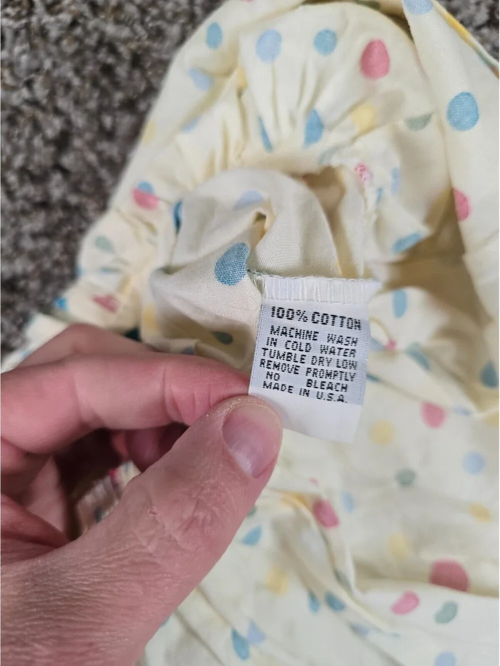 Pears & bears Toddler Girls Sz 2T Long Sleeve Dress Rainbow Polka Dot A Line